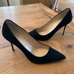 J Crew Black Suede 3.5" Pumps